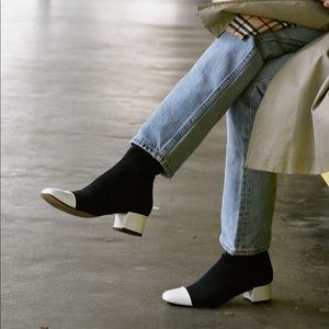 Carel Paris ESTIME Blue stretch and white patent leather ankle boots 37